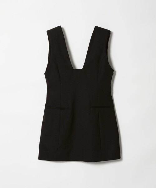 AEWEN MATOPH(イウエン マトフ)の「<AEWEN MATOPH>スクエアネックミニワンピース(ワンピース・レディース・ブラック/ダークブラウン・FREE)」の3枚目の写真