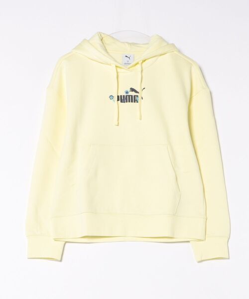 PUMA（プーマ）の「《PUMA》ESS NATURE 2.0 ｺﾝﾌｫｰﾄ HD FL（パーカー・レディース・ブラック/イエロー系その他・L/M/S/XL）」の2枚目の写真