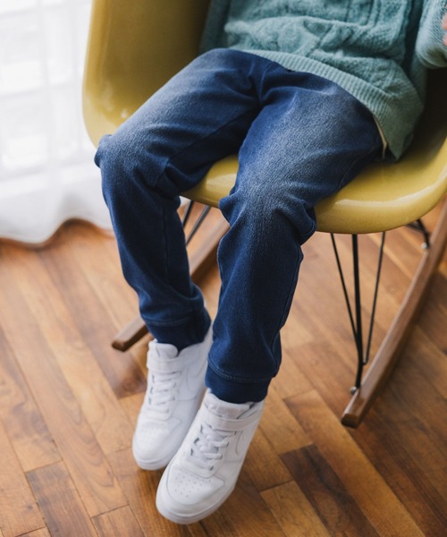 GLOBAL WORK（グローバルワーク）の「あったかスゴラクストレッチデニムリブ/581230（デニムパンツ・キッズ・ネイビー/ブラック系その他/ブルー・130cm/140cm/150cm/160cm）」の3枚目の写真