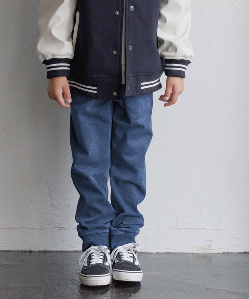 GLOBAL WORK（グローバルワーク）の「あったかスゴラクストレッチデニムリブ/581230（デニムパンツ・キッズ・ネイビー/ブラック系その他/ブルー・130cm/140cm/150cm/160cm）」の6枚目の写真