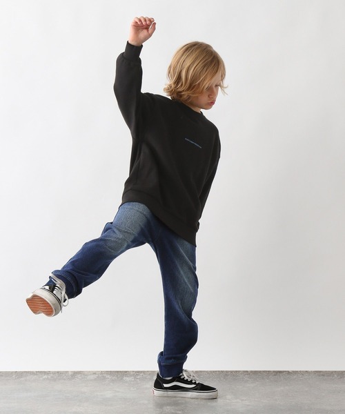 GLOBAL WORK（グローバルワーク）の「あったかスゴラクストレッチデニムリブ/581230（デニムパンツ・キッズ・ネイビー/ブラック系その他/ブルー・130cm/140cm/150cm/160cm）」の9枚目の写真