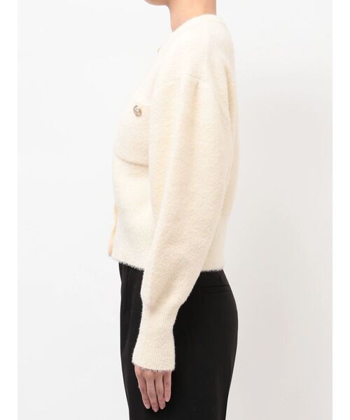 TONAL(トーナル)の「ラメニット金釦カーデ(カーディガン/ボレロ・レディース・オフホワイト/ブラック/レッド・MEDIUM)」の13枚目の写真