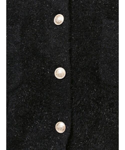 TONAL(トーナル)の「ラメニット金釦カーデ(カーディガン/ボレロ・レディース・オフホワイト/ブラック/レッド・MEDIUM)」の5枚目の写真