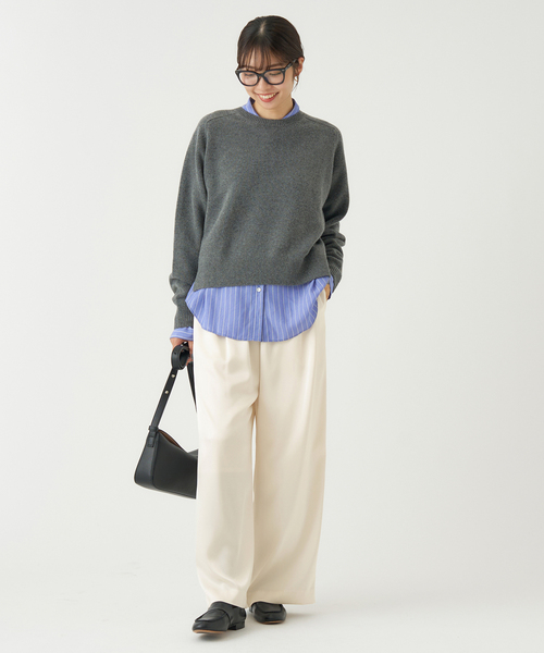 セール】ウォッシャブル アセテートツイルタックパンツ（その他パンツ