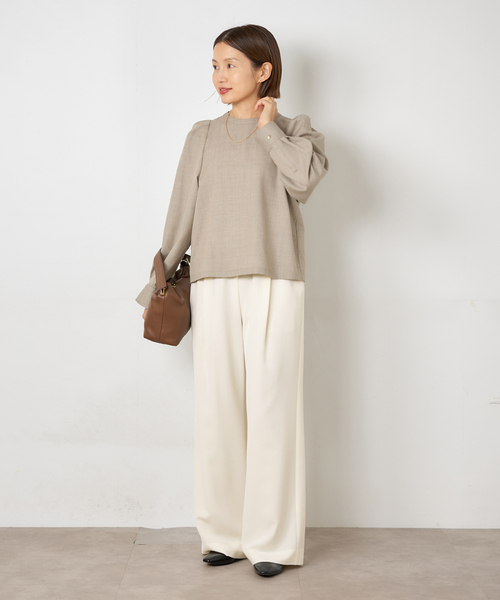 セール】ウォッシャブル アセテートツイルタックパンツ（その他パンツ