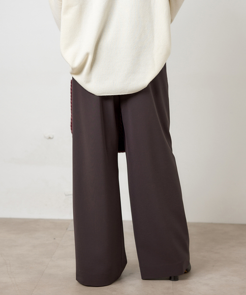 セール】ウォッシャブル アセテートツイルタックパンツ（その他パンツ