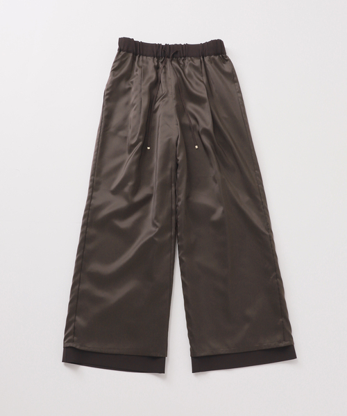 セール】ウォッシャブル アセテートツイルタックパンツ（その他パンツ