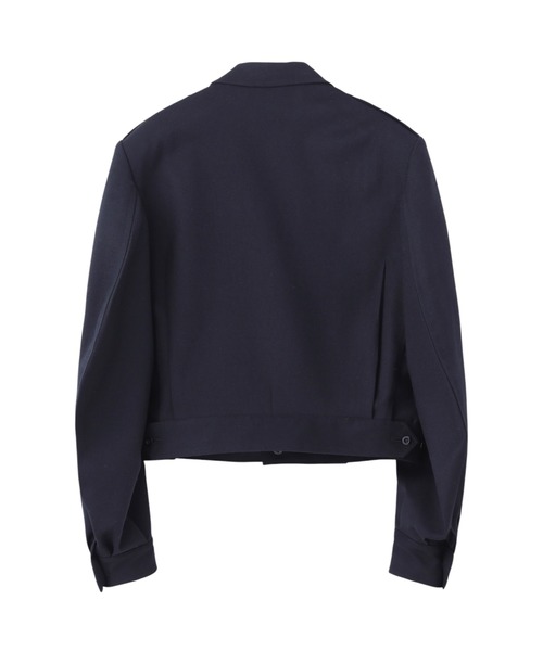 JOHN LAWRENCE SULLIVAN（ジョンローレンスサリバン）の「WOOL BARATHEA MASSIVE ROUNDED SLEEVE IKE JACKET（ミリタリージャケット・メンズ・ブラック・48/46/44）」の2枚目の写真