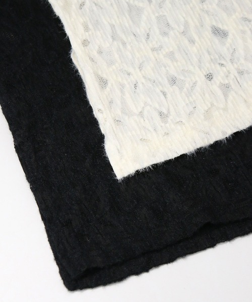 Gready Brilliant（グレディブリリアン）の「起毛フラワーレースシャツ（Tシャツ/カットソー・レディース・ブラック/アイボリー・FREE）」の9枚目の写真