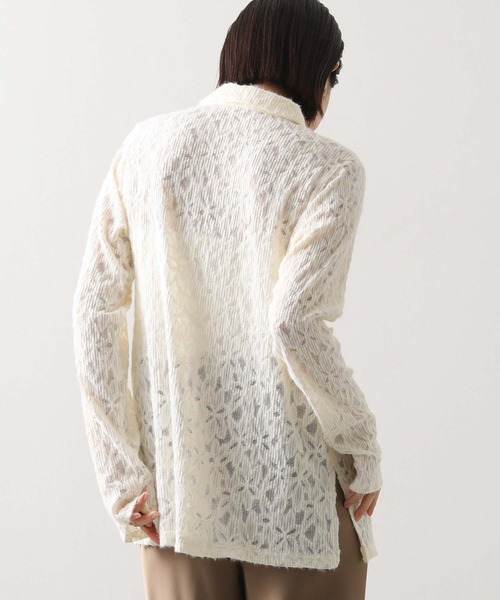 Gready Brilliant（グレディブリリアン）の「起毛フラワーレースシャツ（Tシャツ/カットソー・レディース・ブラック/アイボリー・FREE）」の16枚目の写真