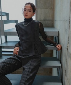 セール】STRIPE TIE ARRANGE FLARE ONEPIECE（ワンピース）｜CLANE