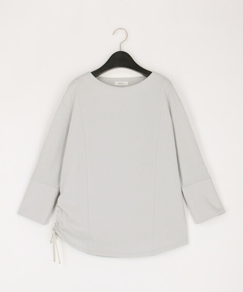 Gabardine K.T(ギャバジンケーティー)の「ポンチハード カットソー(Tシャツ/カットソー・レディース・ライトグレー/サックスブルー・9号)」の2枚目の写真