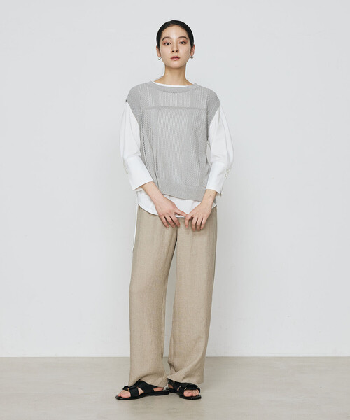 Gabardine K.T(ギャバジンケーティー)の「ポンチハード カットソー(Tシャツ/カットソー・レディース・ライトグレー/サックスブルー・9号)」の11枚目の写真