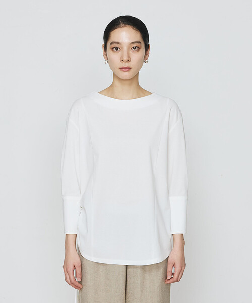 Gabardine K.T(ギャバジンケーティー)の「ポンチハード カットソー(Tシャツ/カットソー・レディース・ライトグレー/サックスブルー・9号)」の3枚目の写真