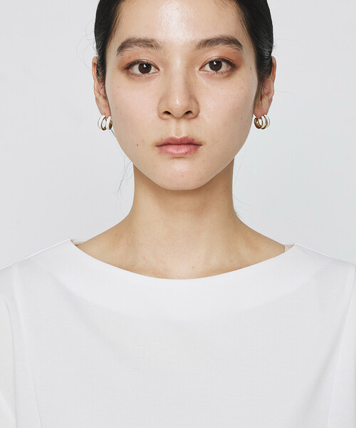 Gabardine K.T(ギャバジンケーティー)の「ポンチハード カットソー(Tシャツ/カットソー・レディース・ライトグレー/サックスブルー・9号)」の6枚目の写真
