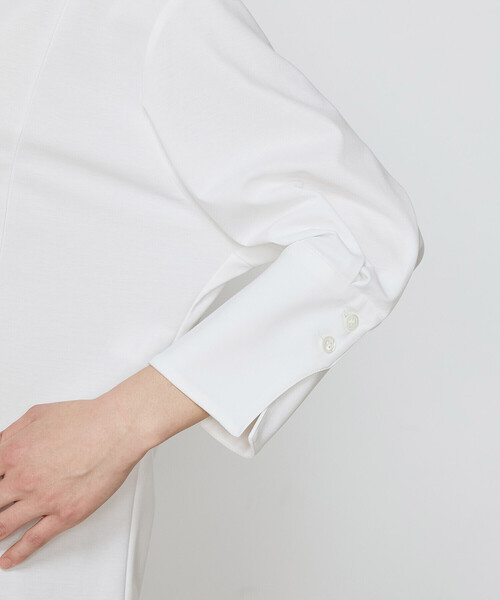 Gabardine K.T(ギャバジンケーティー)の「ポンチハード カットソー(Tシャツ/カットソー・レディース・ライトグレー/サックスブルー・9号)」の7枚目の写真