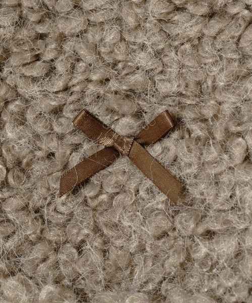 flower（フラワー）の「リボンボアジャケット（ノーカラージャケット・レディース・アイボリー/ブラウン・FREE）」の21枚目の写真