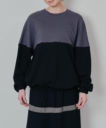 DOLLUPOOPS | 配色スウェットギャザートップス(スウェット)