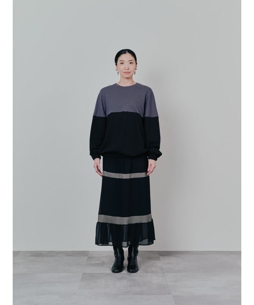 DOLLUPOOPS（ドールアップウップス）の「配色スウェットギャザートップス（スウェット・レディース・ワインレッド/カーキ/ブラック・38）」の21枚目の写真