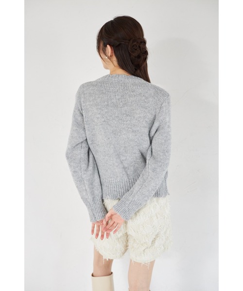 tocco closet（トッコ　クローゼット）の「【ZOZO限定】カラフルハート釦スカラップニットカーディガン（カーディガン/ボレロ・レディース・アイボリー/グレー・M）」の18枚目の写真