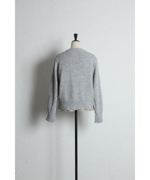 tocco closet（トッコ　クローゼット）の「【ZOZO限定】カラフルハート釦スカラップニットカーディガン（カーディガン/ボレロ・レディース・アイボリー/グレー・M）」の22枚目の写真