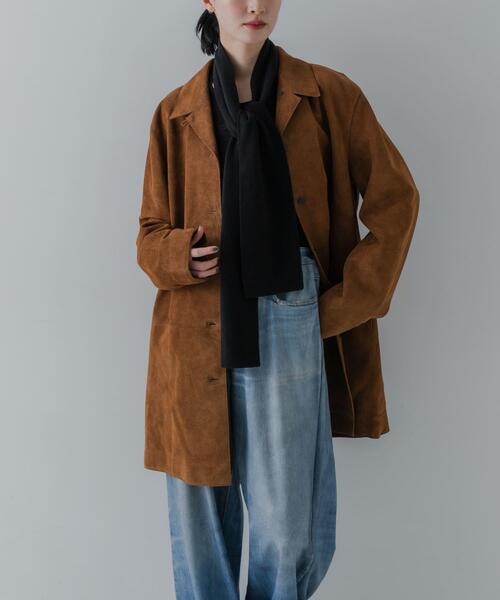 URBAN RESEARCH（アーバンリサーチ）の「ウールカシミヤナローマフラー（ストール/ショール・レディース・ブラウン系その他/ブラック・-）」の7枚目の写真