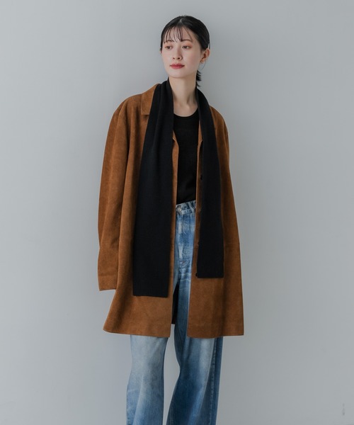 URBAN RESEARCH（アーバンリサーチ）の「ウールカシミヤナローマフラー（ストール/ショール・レディース・ブラウン系その他/ブラック・-）」の6枚目の写真