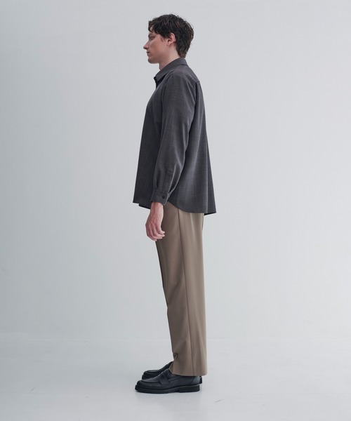 CITY TOKYO(シティトウキョウ)の「【CITY TOKYO/シティートーキョー】Easy tweed シャツ(シャツ/ブラウス・メンズ・ベージュ/ダークグレー・1/2)」の5枚目の写真