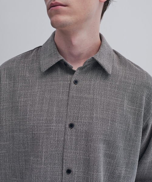 CITY TOKYO(シティトウキョウ)の「【CITY TOKYO/シティートーキョー】Easy tweed シャツ(シャツ/ブラウス・メンズ・ベージュ/ダークグレー・1/2)」の14枚目の写真