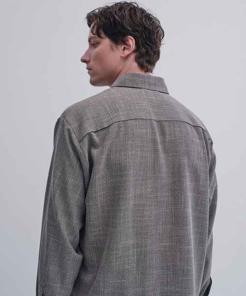 CITY TOKYO(シティトウキョウ)の「【CITY TOKYO/シティートーキョー】Easy tweed シャツ(シャツ/ブラウス・メンズ・ベージュ/ダークグレー・1/2)」の16枚目の写真