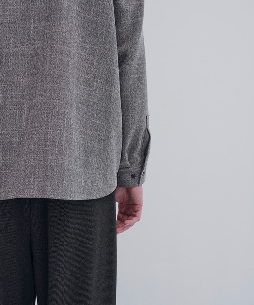 CITY TOKYO(シティトウキョウ)の「【CITY TOKYO/シティートーキョー】Easy tweed シャツ(シャツ/ブラウス・メンズ・ベージュ/ダークグレー・1/2)」の17枚目の写真