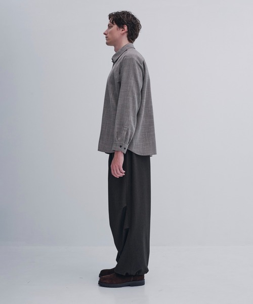 CITY TOKYO(シティトウキョウ)の「【CITY TOKYO/シティートーキョー】Easy tweed シャツ(シャツ/ブラウス・メンズ・ベージュ/ダークグレー・1/2)」の12枚目の写真