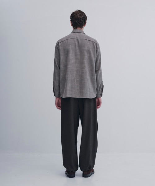 CITY TOKYO(シティトウキョウ)の「【CITY TOKYO/シティートーキョー】Easy tweed シャツ(シャツ/ブラウス・メンズ・ベージュ/ダークグレー・1/2)」の13枚目の写真