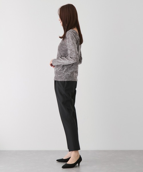 Jayro（ジャイロ）の「前後2WAYフロッキーメッシュプルオーバー（Tシャツ/カットソー・レディース・チャコールグレー/ホワイト系その他2/ベージュ・M）」の5枚目の写真