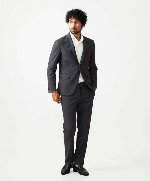 MICHEL KLEIN HOMME   （ミッシェルクランオム）の「【セットアップ】ストレッチテーラードジャケット（テーラードジャケット・メンズ・ネイビー/グレー・MEDIUM/LARGE/X-LARGE）」の3枚目の写真