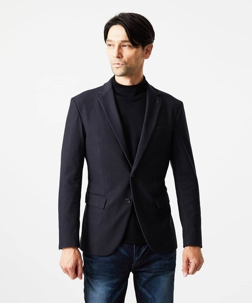 MICHEL KLEIN HOMME   （ミッシェルクランオム）の「【セットアップ】ストレッチテーラードジャケット（テーラードジャケット・メンズ・ネイビー/グレー・MEDIUM/LARGE/X-LARGE）」の4枚目の写真