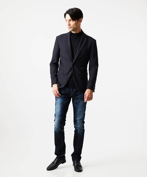 MICHEL KLEIN HOMME   （ミッシェルクランオム）の「【セットアップ】ストレッチテーラードジャケット（テーラードジャケット・メンズ・ネイビー/グレー・MEDIUM/LARGE/X-LARGE）」の5枚目の写真