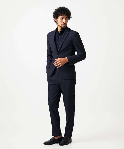 MICHEL KLEIN HOMME   （ミッシェルクランオム）の「【セットアップ】ストレッチテーラードジャケット（テーラードジャケット・メンズ・ネイビー/グレー・MEDIUM/LARGE/X-LARGE）」の6枚目の写真