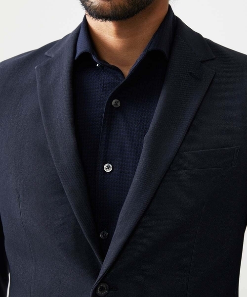 MICHEL KLEIN HOMME   （ミッシェルクランオム）の「【セットアップ】ストレッチテーラードジャケット（テーラードジャケット・メンズ・ネイビー/グレー・MEDIUM/LARGE/X-LARGE）」の9枚目の写真