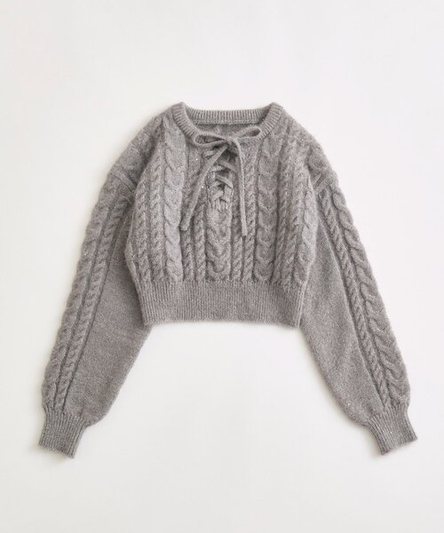 キラキラケーブルニット（ニット/セーター）｜OLIVE des OLIVE