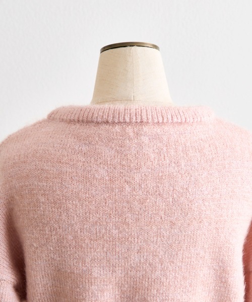 OLIVE des OLIVE（オリーブデオリーブ）の「キラキラケーブルニット（ニット/セーター・レディース・オフホワイト/ピンク/トップグレー・FREE）」の8枚目の写真