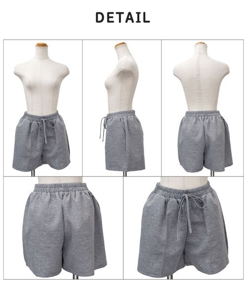 CLOTHY(クロシィ)の「【ワンマイルウェアやおうち時間に◎】半袖スウェットセットアップ(セットアップ・レディース・グレー・FREE)」の16枚目の写真