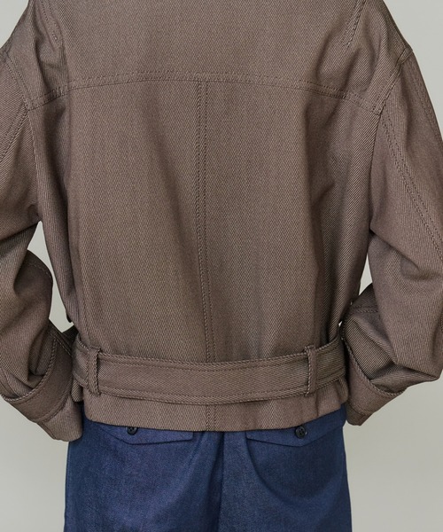 INED（イネド）の「【三尋木奈保コラボ】ウールコットンカルゼ カーヴィブルゾン《WEB限定カラー》（ブルゾン・レディース・ダークブラウン/ベージュ/カーキ・9号/11号）」の19枚目の写真