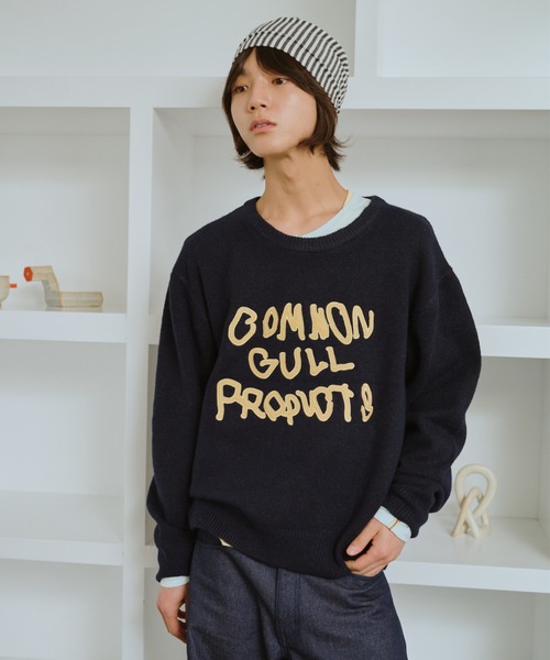 common gull products.（コモンガルプロダクツ）の「common gull products. patchwork kint（ニット/セーター・レディース・ダークブラウン系/レッド/イエロー系/ミント/ネイビー/杢グレー・SMALL/LARGE/MEDIUM）」の10枚目の写真