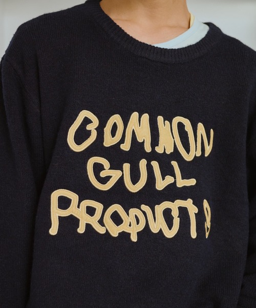 common gull products.（コモンガルプロダクツ）の「common gull products. patchwork kint（ニット/セーター・レディース・ダークブラウン系/レッド/イエロー系/ミント/ネイビー/杢グレー・SMALL/LARGE/MEDIUM）」の11枚目の写真