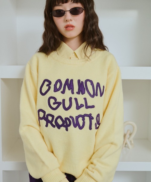 common gull products.（コモンガルプロダクツ）の「common gull products. patchwork kint（ニット/セーター・レディース・ダークブラウン系/レッド/イエロー系/ミント/ネイビー/杢グレー・SMALL/LARGE/MEDIUM）」の19枚目の写真