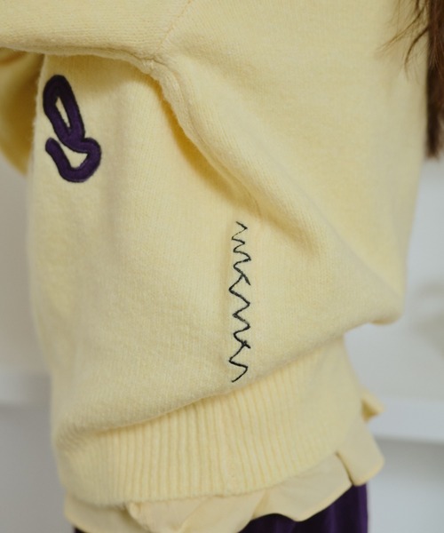 common gull products.（コモンガルプロダクツ）の「common gull products. patchwork kint（ニット/セーター・レディース・ダークブラウン系/レッド/イエロー系/ミント/ネイビー/杢グレー・SMALL/LARGE/MEDIUM）」の21枚目の写真