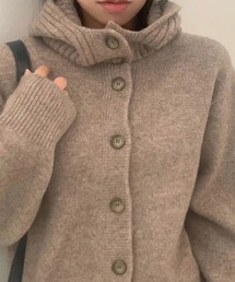 2ly2（トゥーリートゥー）の「フード付きニットカーディガン（カーディガン/ボレロ）」