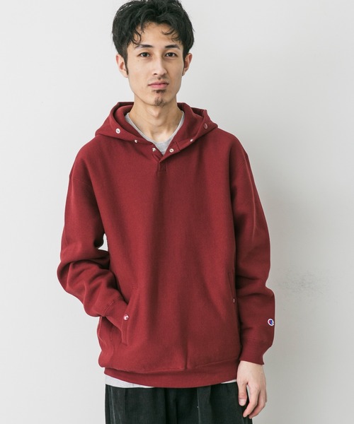 the red thread パーカー 別注』Champion×DOORS RW HALF SNAP PARKA（パーカー）｜Champion