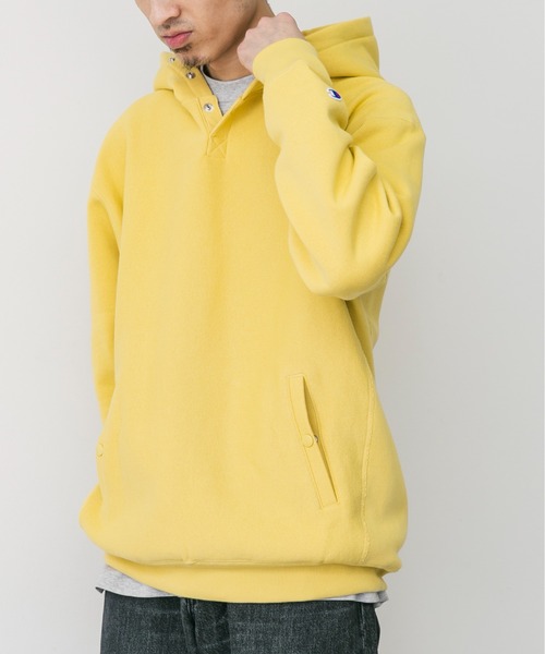 Champion（チャンピオン）の「『別注』Champion×DOORS　RW HALF SNAP PARKA（パーカー・メンズ・カーキ/ブラック/グレー/ブルー/レッド/オートミール/スミクロ/ネイビー/イエロー/パープル・MEDIUM/LARGE/X-LARGE）」の14枚目の写真